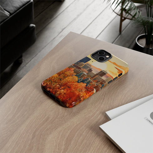 An Urban Autumn Overlook - Impact Resistant Phone Case